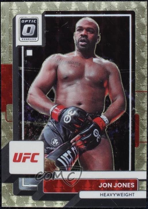 Jon Jones 2023 Panini Donruss Optic UFC Base #85 Gold Vinyl
