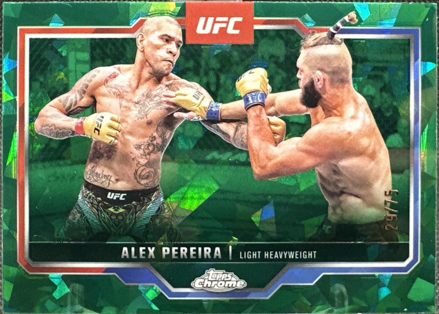 Alex Pereira 2025 Topps Chrome Sapphire UFC Base Sapphire #2 Green Sapphire