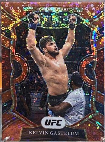 Kelvin Gastelum 2021 Panini Select UFC Concourse #27 Red Disco