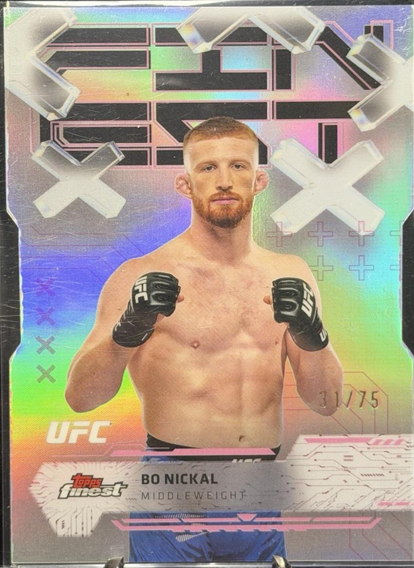 Bo Nickal 2025 Topps Finest UFC Base Common #92 Die-Cut Refractor