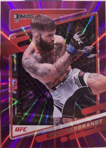 Cody Garbrandt 2022 Panini Donruss UFC Base #7 Purple Laser