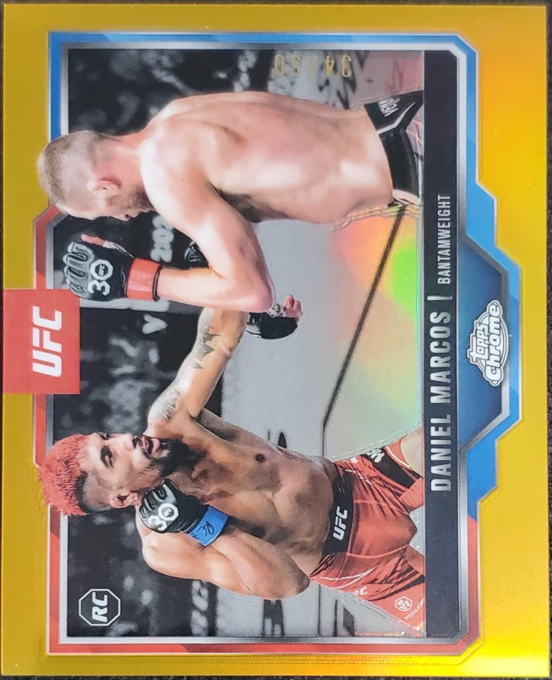 Daniel Marcos 2025 Topps Chrome UFC Base #113 Gold Refractor