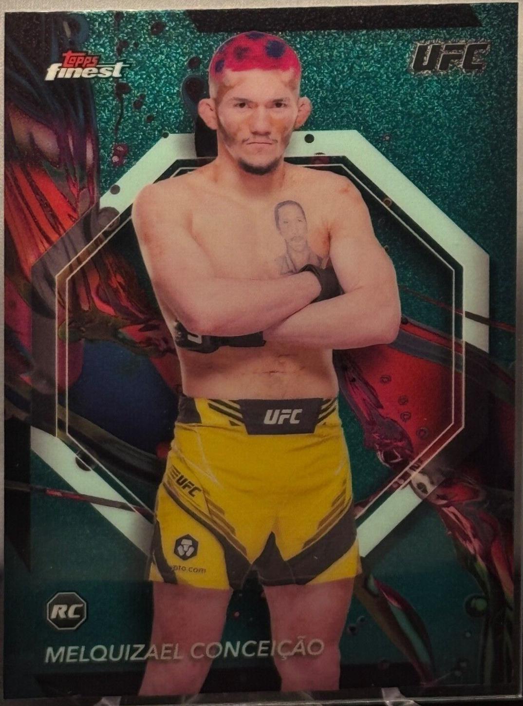 Melquizael Conceição 2024 Topps Finest UFC Base Common #34 Aqua Glitter Refractor