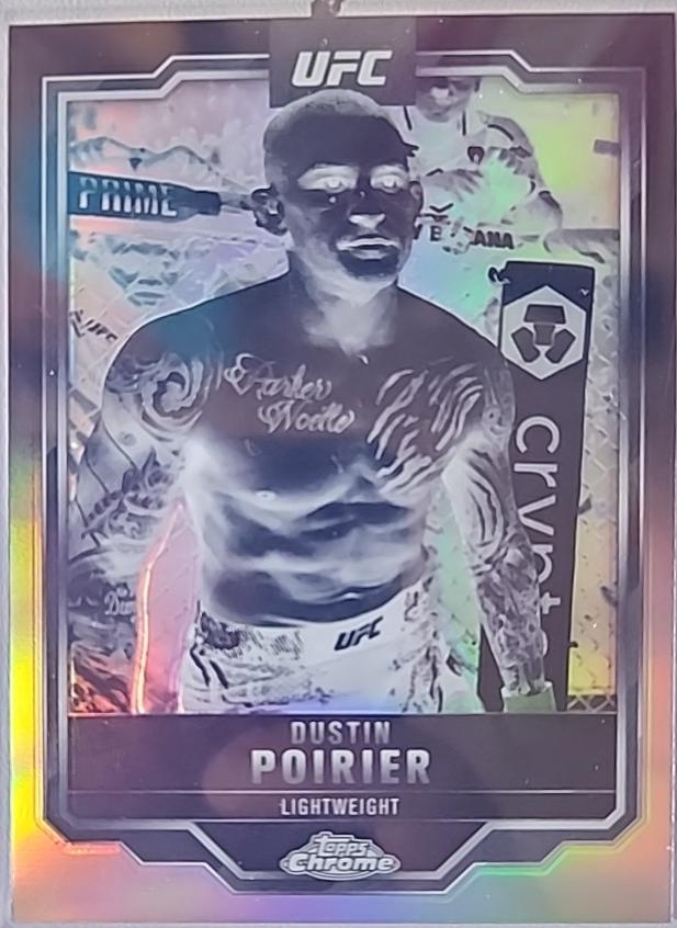 Dustin Poirier 2025 Topps Chrome UFC Base #7 Negative Refractor