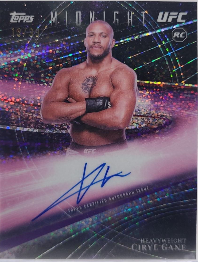 Ciryl Gane 2026 Topps Midnight UFC Horizon Signatures #HZS-CG Twilight