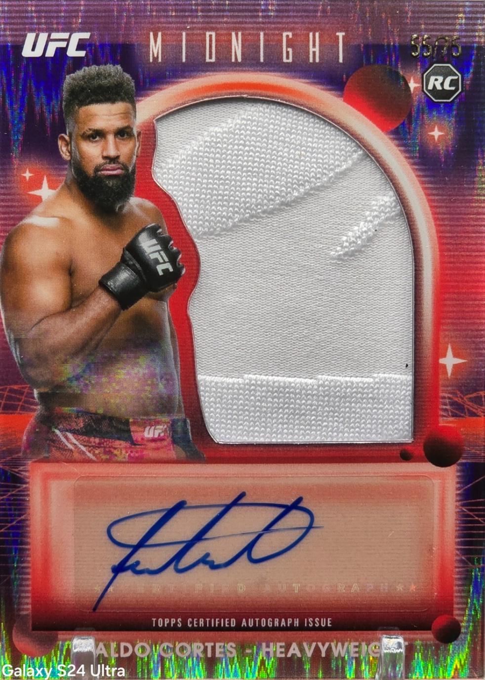 Waldo Cortes Acosta 2025 Topps Midnight UFC Rookie Relic Autographs #RRA-WC Dusk