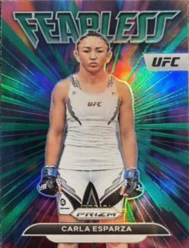 Carla Esparza 2023 Panini Prizm UFC Fearless #18 Green
