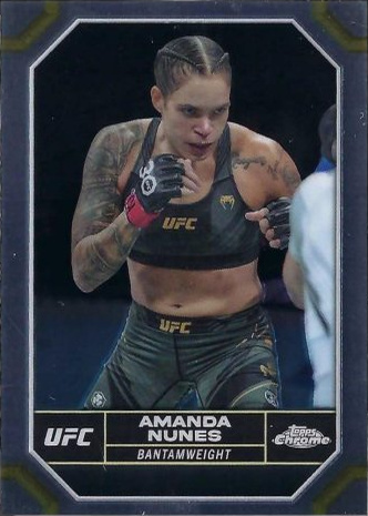 Amanda Nunes 2024 Topps Chrome UFC Base #15 Sepia Refractor