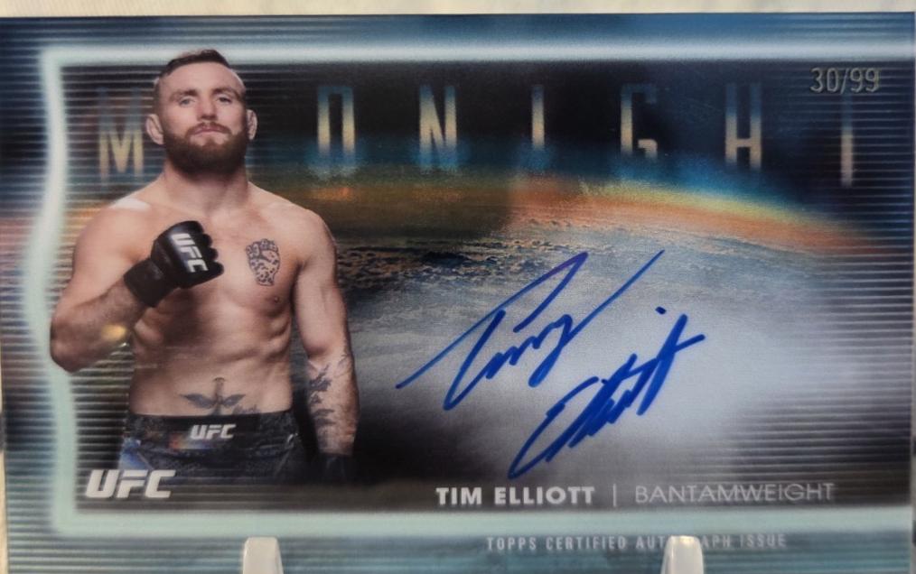 Tim Elliott 2025 Topps Midnight UFC Horizon Signatures #HNS-TE Twilight