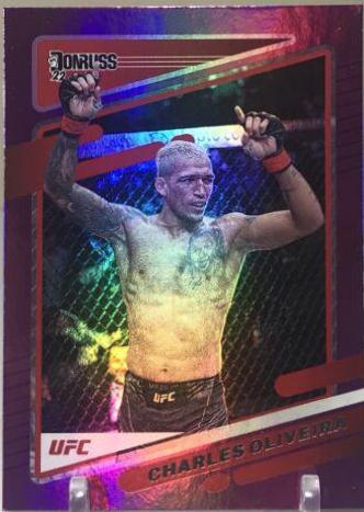 Charles Oliveira 2022 Panini Donruss UFC Base #85 Purple Flood