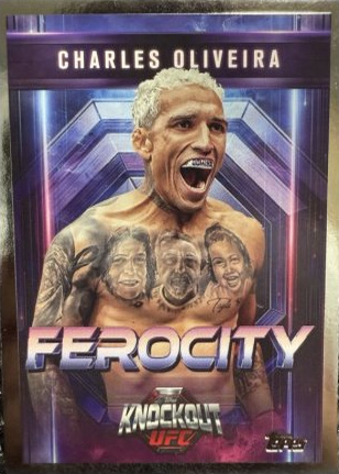 Charles Oliveira 2025 Topps Knockout UFC Ferocity #FE-7 Red
