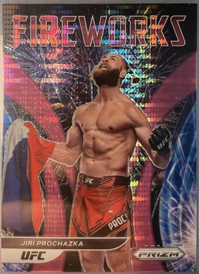 Jiri Prochazka 2022 Panini Prizm UFC Fireworks #13 Pink Pulsar