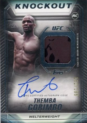 Themba Gorimbo 2024 Topps Knockout UFC Knockout Autograph Relics #KAR-TGO Gold
