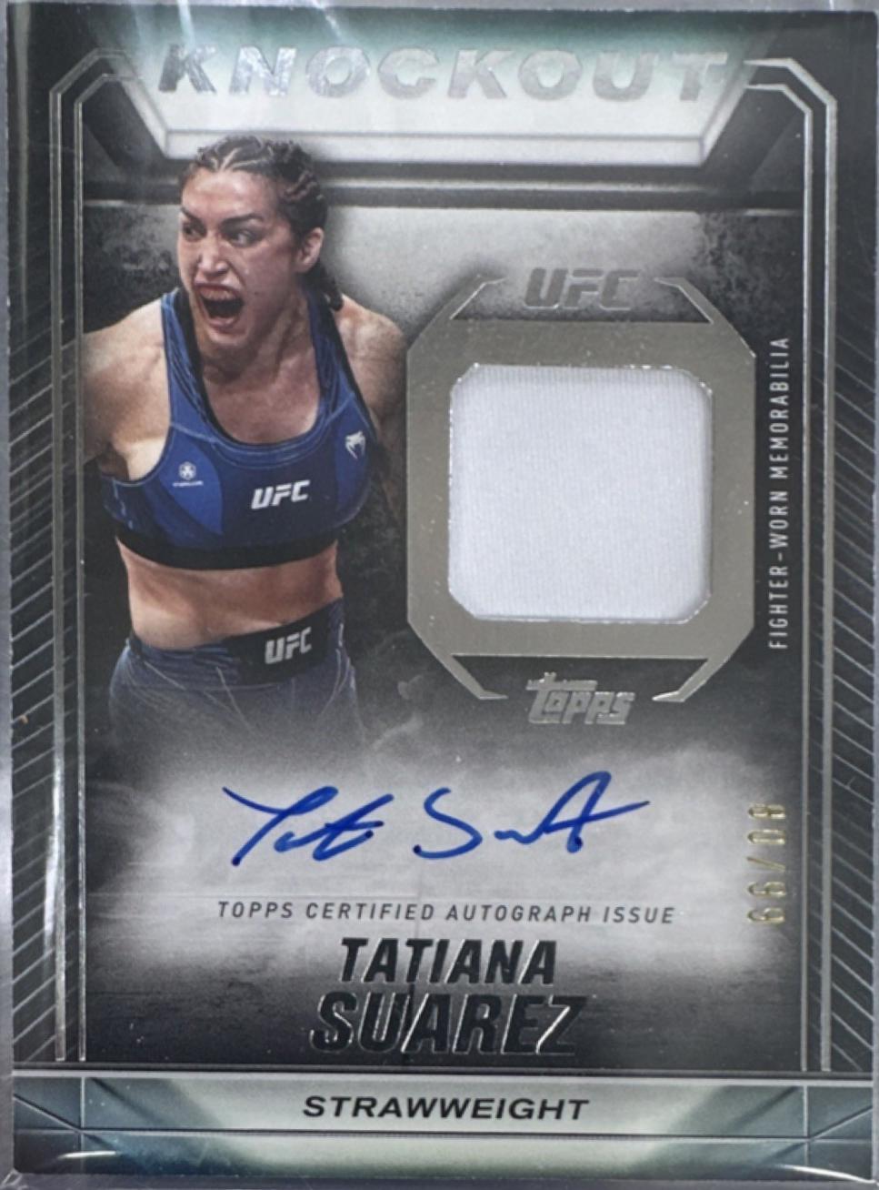 Tatiana Suarez 2024 Topps Knockout UFC Knockout Autograph Relics #KAR-TSZ Red