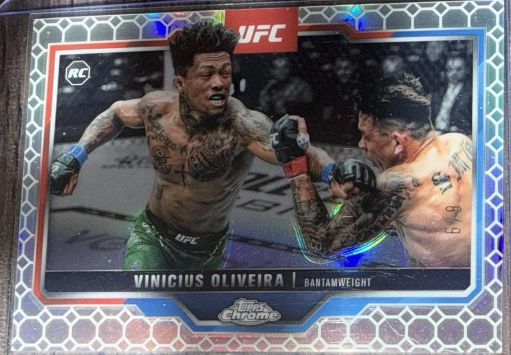 Vinicius Oliveira 2025 Topps Chrome UFC Base #9 Black & Gold Refractor