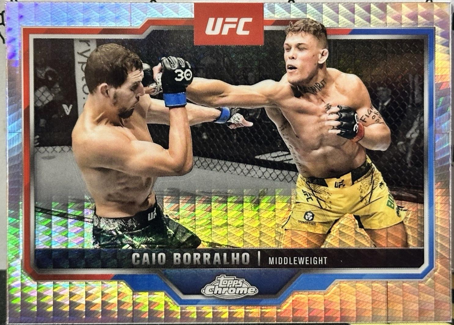 Caio Borralho 2025 Topps Chrome UFC Base #49 Prism Refractor