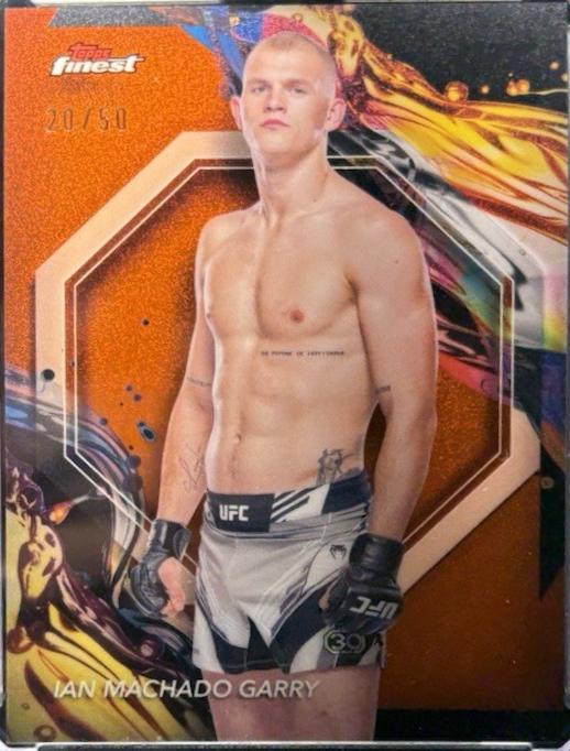 Ian Machado Garry 2024 Topps Finest UFC Base Common #76 Tangerine Glitter Refractor