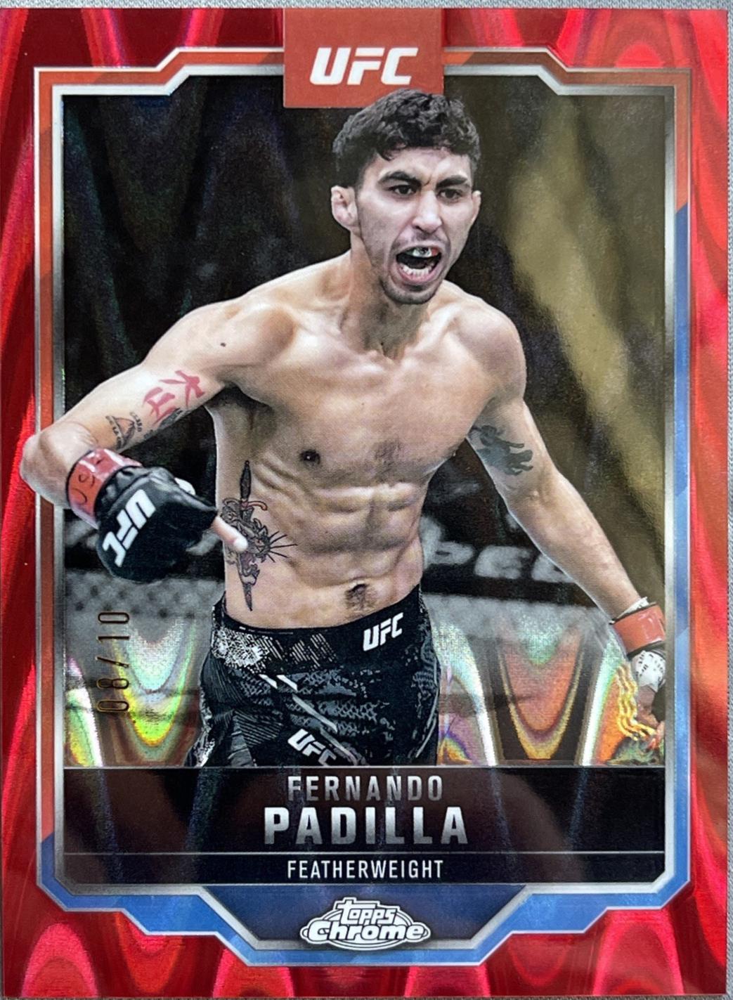 Fernando Padilla 2025 Topps Chrome UFC Base #47 Red Refractor