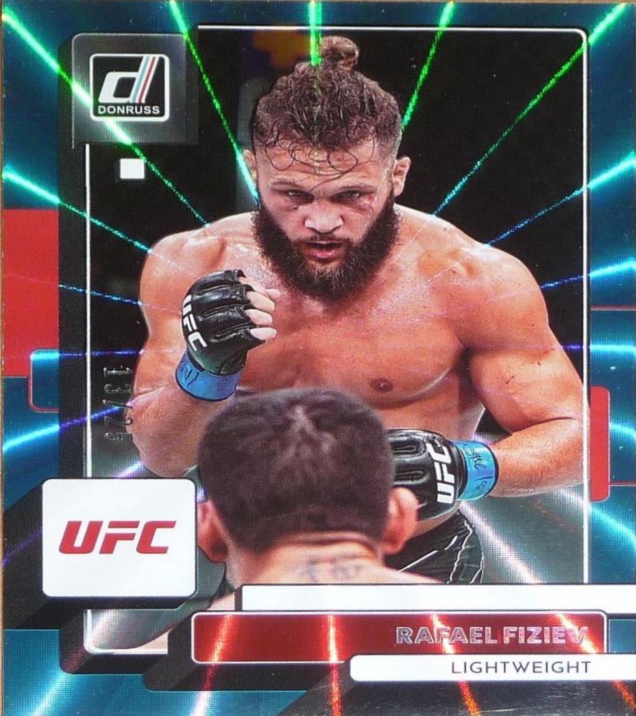 Rafael Fiziev 2023 Panini Donruss UFC Base #127 Teal Laser