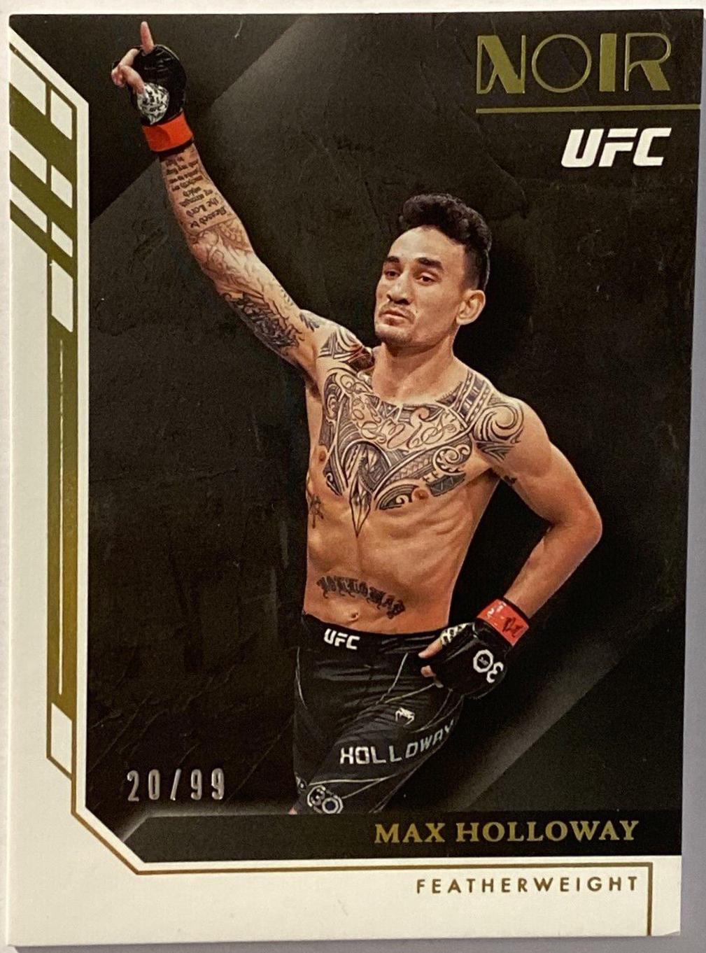 Max Holloway 2023 Panini Chronicles UFC Base Noir #405 Green