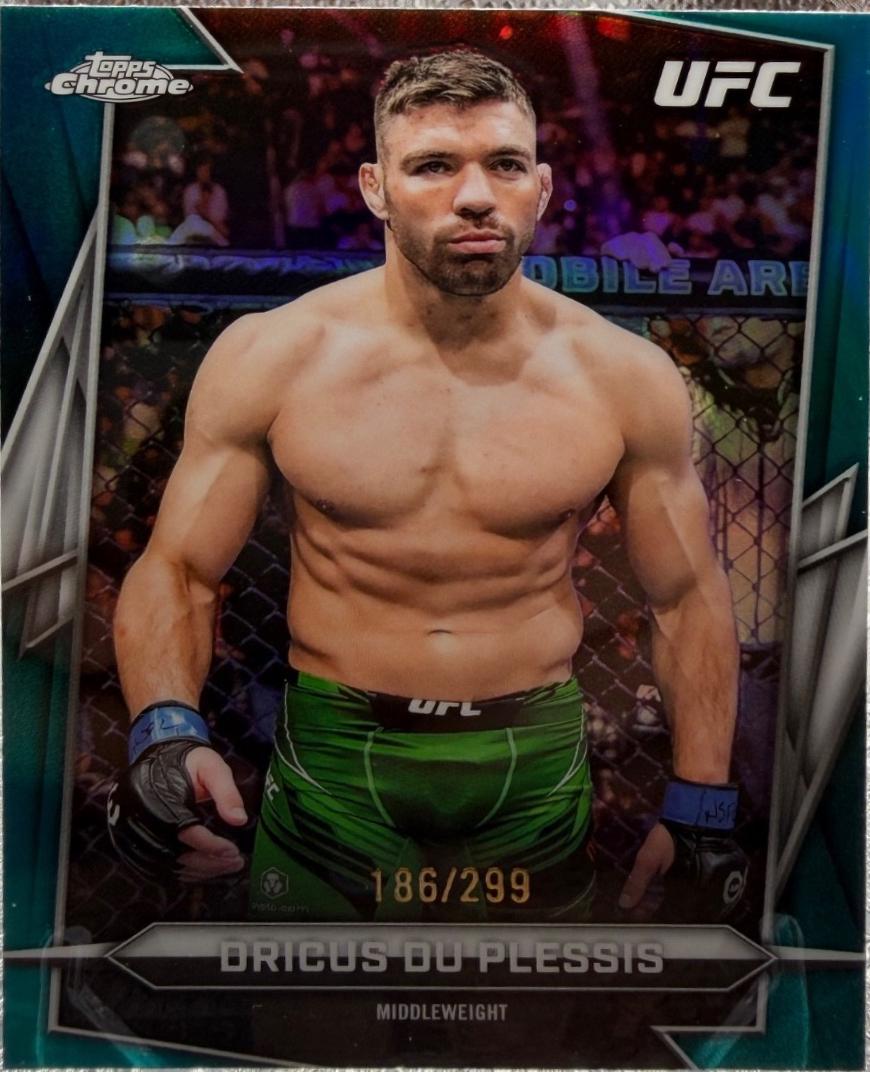 Dricus Du Plessis 2026 Topps Chrome UFC Base #10 Teal Refractor
