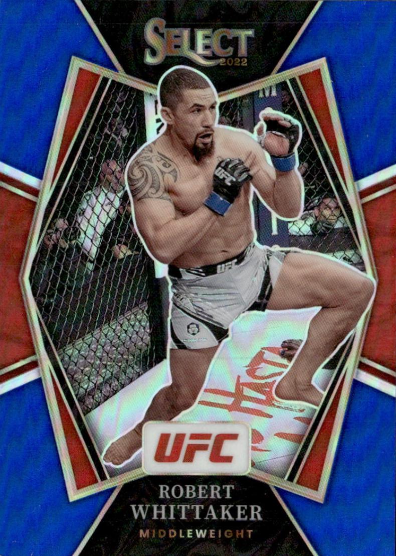 Robert Whittaker 2022 Panini Select UFC Premier Level #123 Blue Prizm
