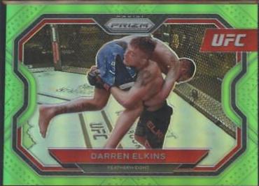 Darren Elkins 2021 Panini Prizm UFC Base #166 Neon Green