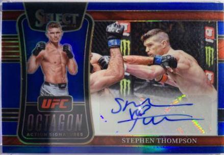 Stephen Thompson 2022 Panini Select UFC Octagon Action Signatures #25 Blue