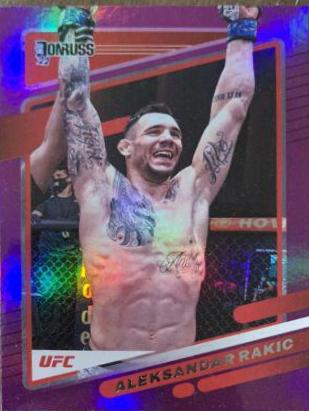 Aleksandar Rakic 2022 Panini Donruss UFC Base #3 Purple Flood