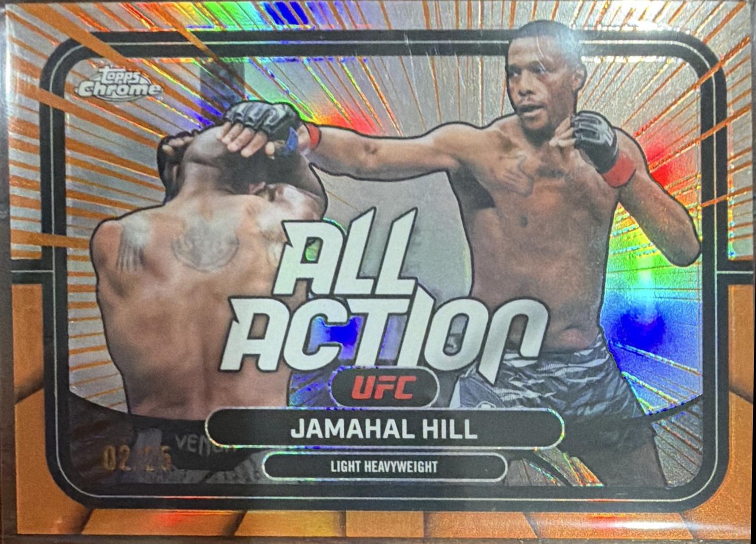 Jamahal Hill 2026 Topps Chrome UFC All-Action #AA-49 Orange Refractor