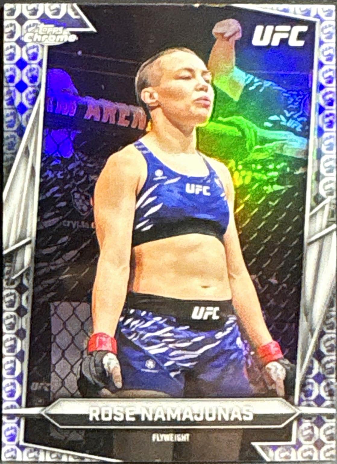 Rose Namajunas 2026 Topps Chrome UFC Base #87 UFC Glove Refractor
