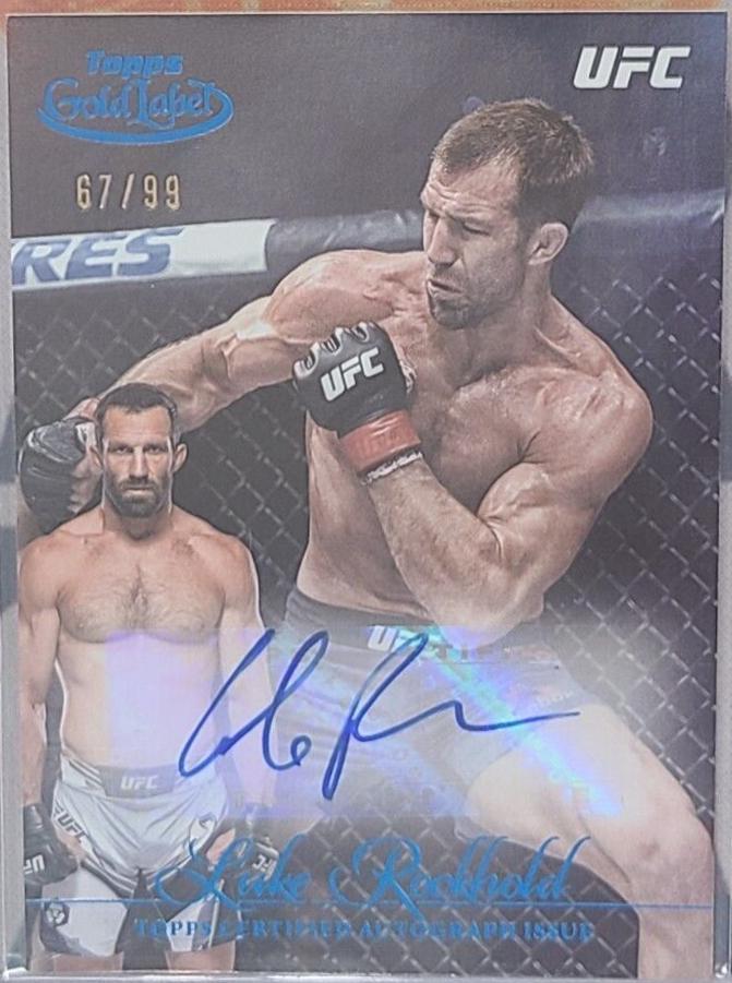 Luke Rockhold 2024 Topps Gold Label UFC Gold Label Autographs #GLA-LRO Blue