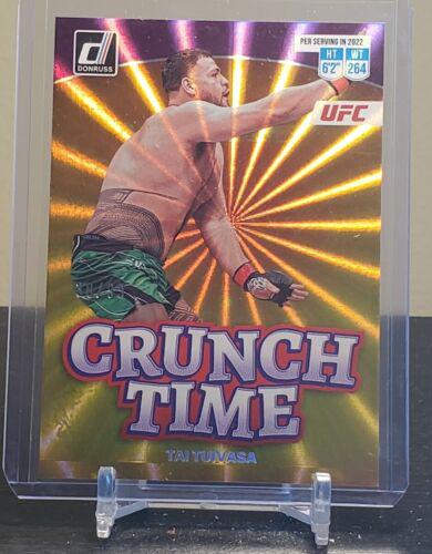 Tai Tuivasa 2023 Panini Donruss UFC Crunch Time #14 Purple Laser