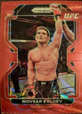 Movsar Evloev 2022 Panini Prizm UFC Base #130 Ruby Wave