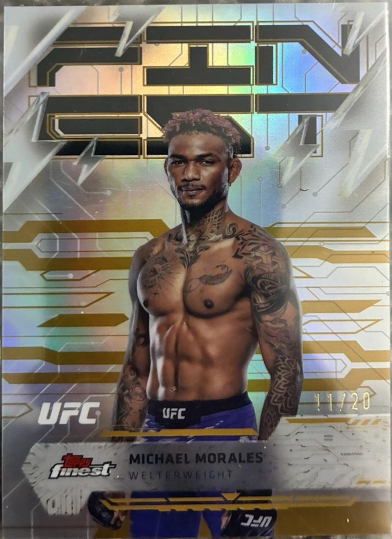 Michael Morales 2025 Topps Finest UFC Base Rare #247 Gold Refractor