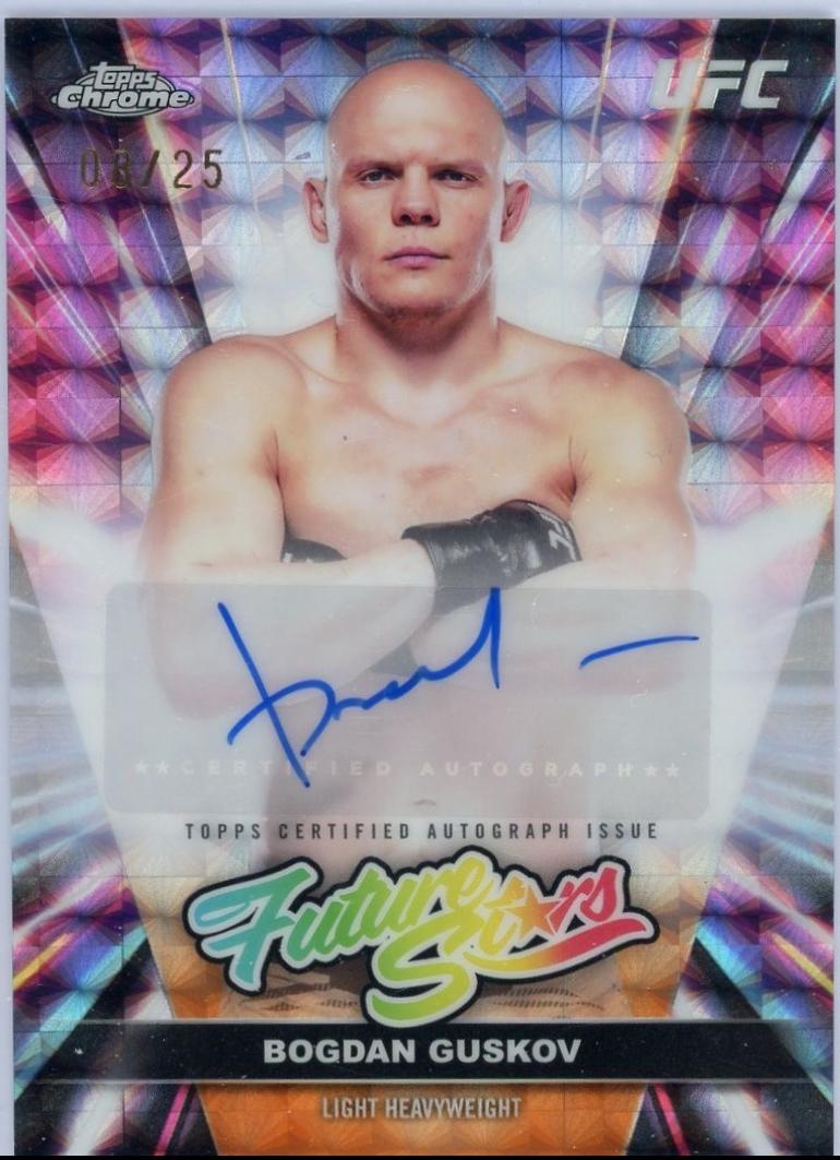 Bogdan Guskov 2026 Topps Chrome UFC Future Stars Autographs #FSA-BG Orange Geometric Refractor