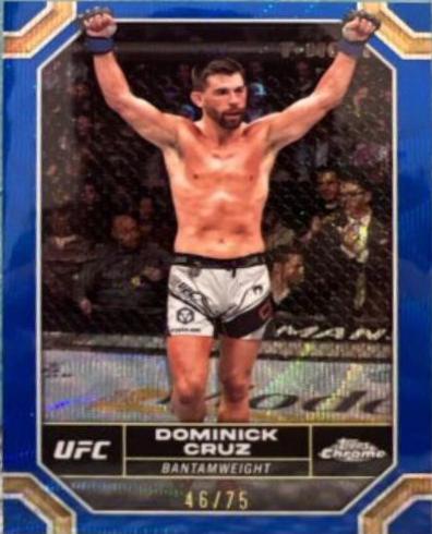 Dominick Cruz 2024 Topps Chrome UFC Base #60 Blue Wave Refractor