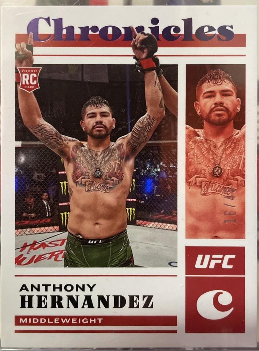 Anthony Hernandez 2023 Panini Chronicles UFC Base Chronicles #83 Purple