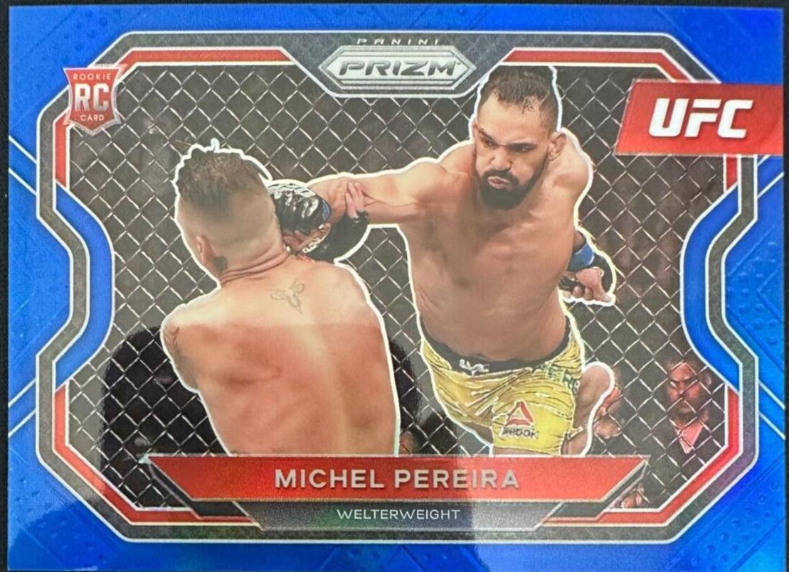 Michel Pereira 2021 Panini Prizm UFC Base #183 Blue
