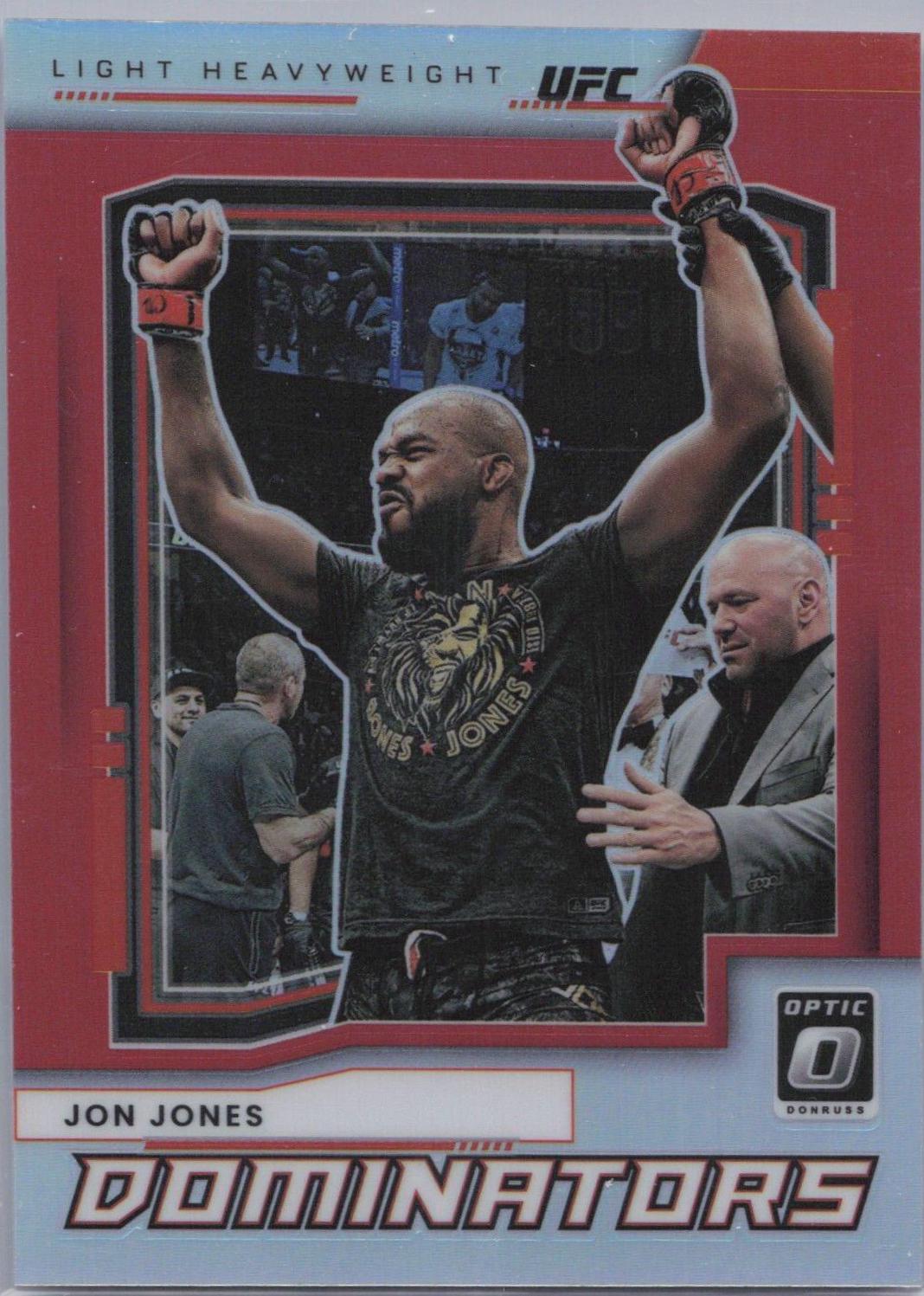Jon Jones 2022 Panini Donruss Optic UFC Dominators #11 Red