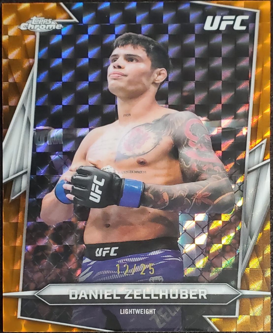 Daniel Zellhuber 2026 Topps Chrome UFC Base #192 Orange Geometric Refractor
