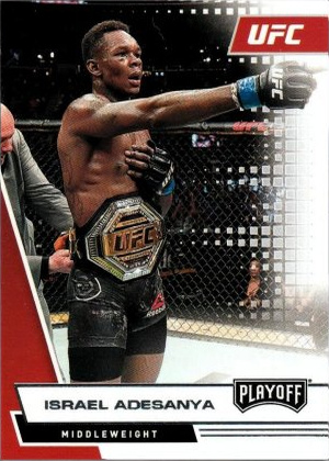 Israel Adesanya 2021 Panini Chronicles UFC Base Playoff #69 Platinum