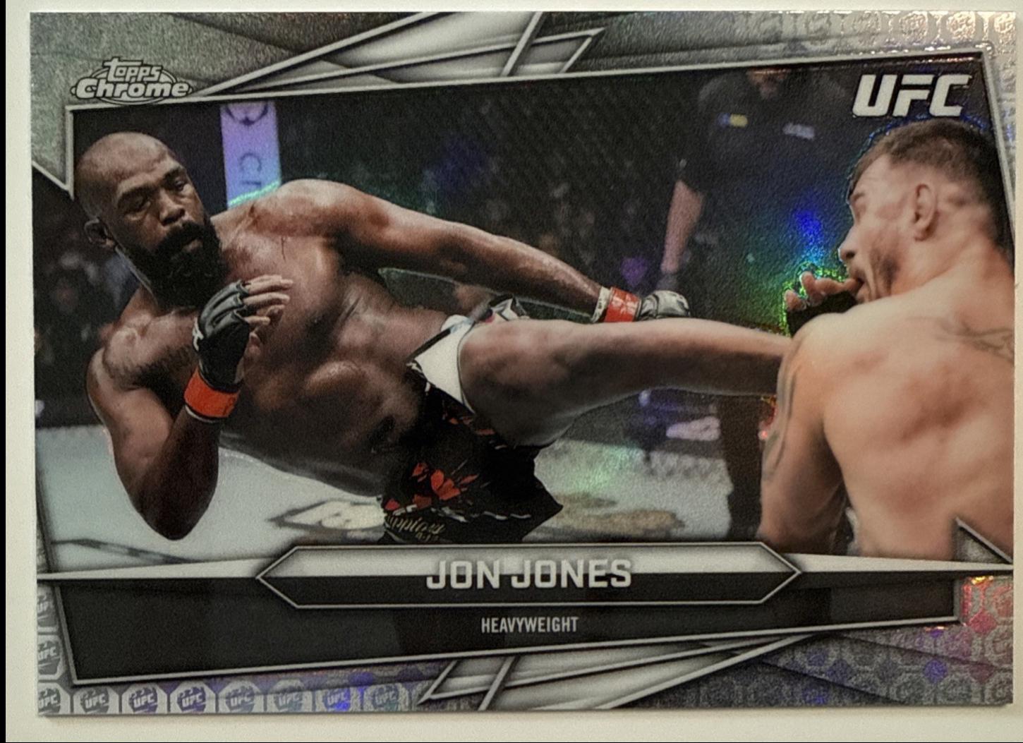 Jon Jones 2026 Topps Chrome UFC Base #36 UFC Glove Refractor