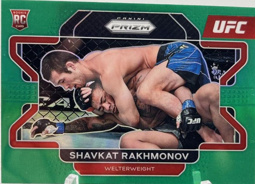Shavkat Rakhmonov 2022 Panini Prizm UFC Base #80 Green
