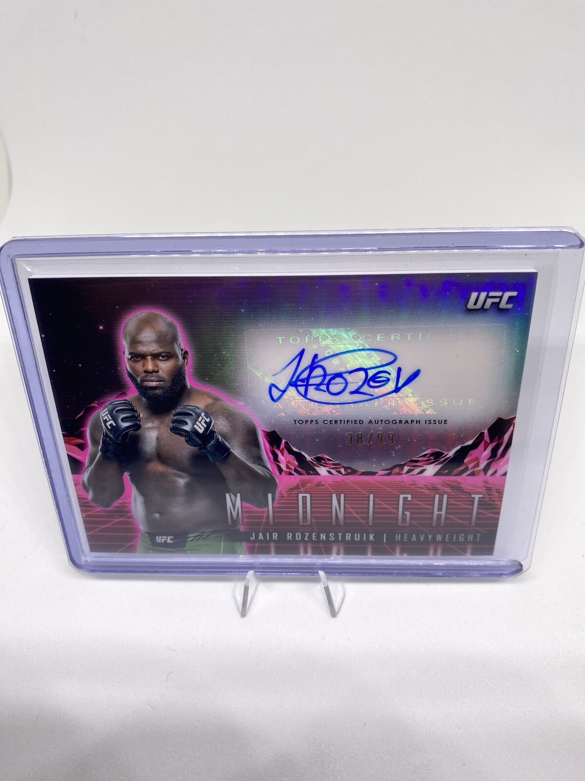 Jairzinho Rozenstruik 2024 Topps Midnight UFC Horizon Signatures #HS-JRK Black Light