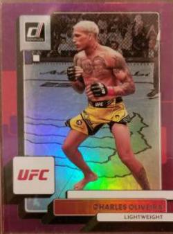 Charles Oliveira 2023 Panini Donruss UFC Base #158 Purple Flood