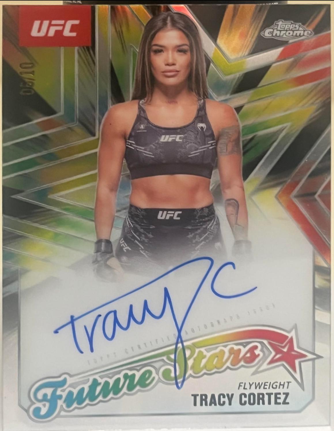 Tracy Cortez 2025 Topps Chrome UFC Future Stars Autographs #FSA-TC Black Refractor