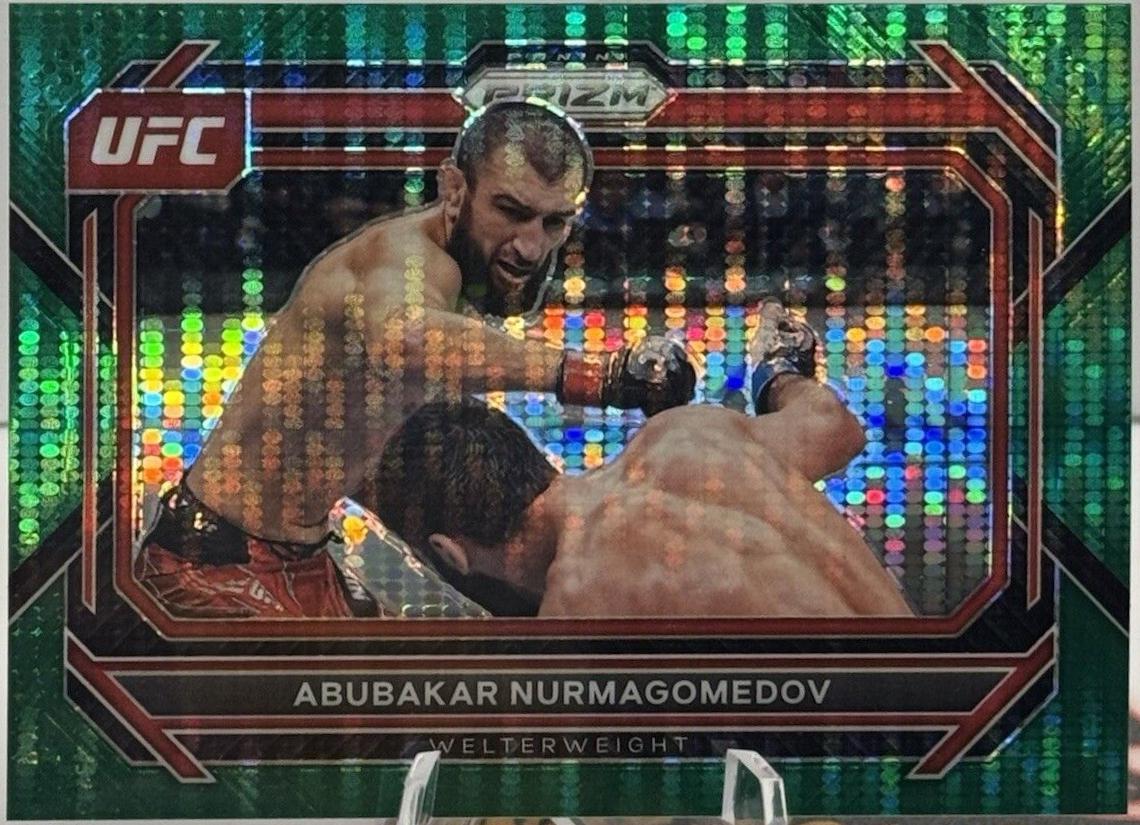 Abubakar Nurmagomedov 2023 Panini Prizm UFC Base #33 Green Pulsar