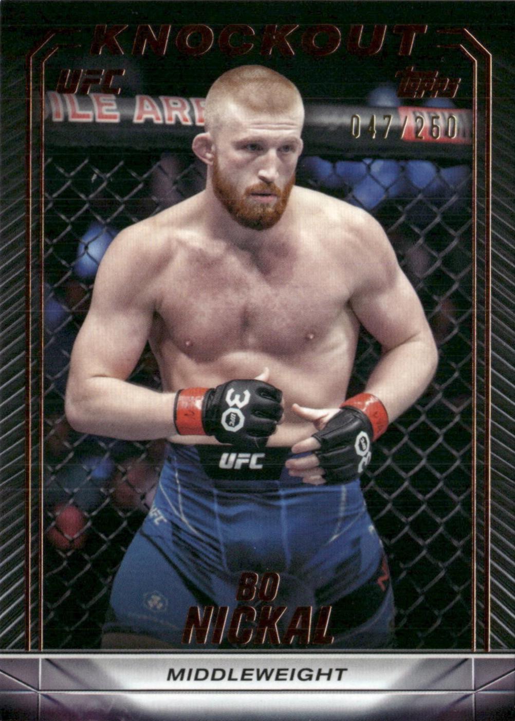 Bo Nickal 2024 Topps Knockout UFC Base #1 Bronze