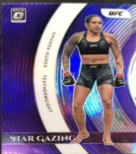 Amanda Nunes 2022 Panini Donruss Optic UFC Star Gazing #5 Purple